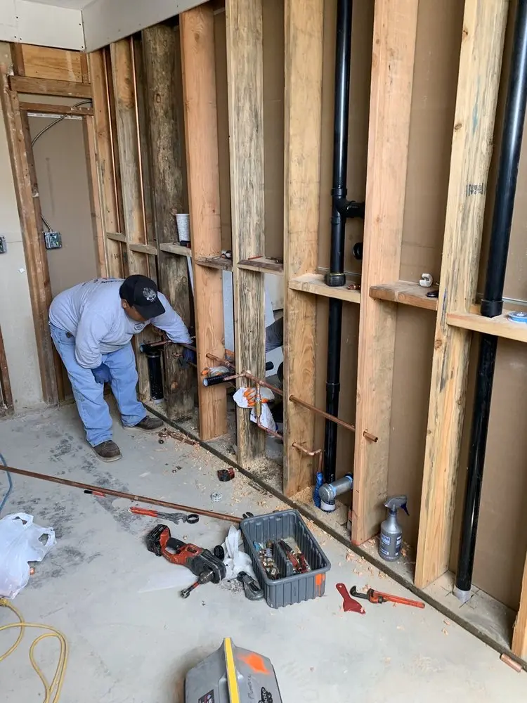 Commercial rough-in plumbing for Gas Line Repair in Coniston